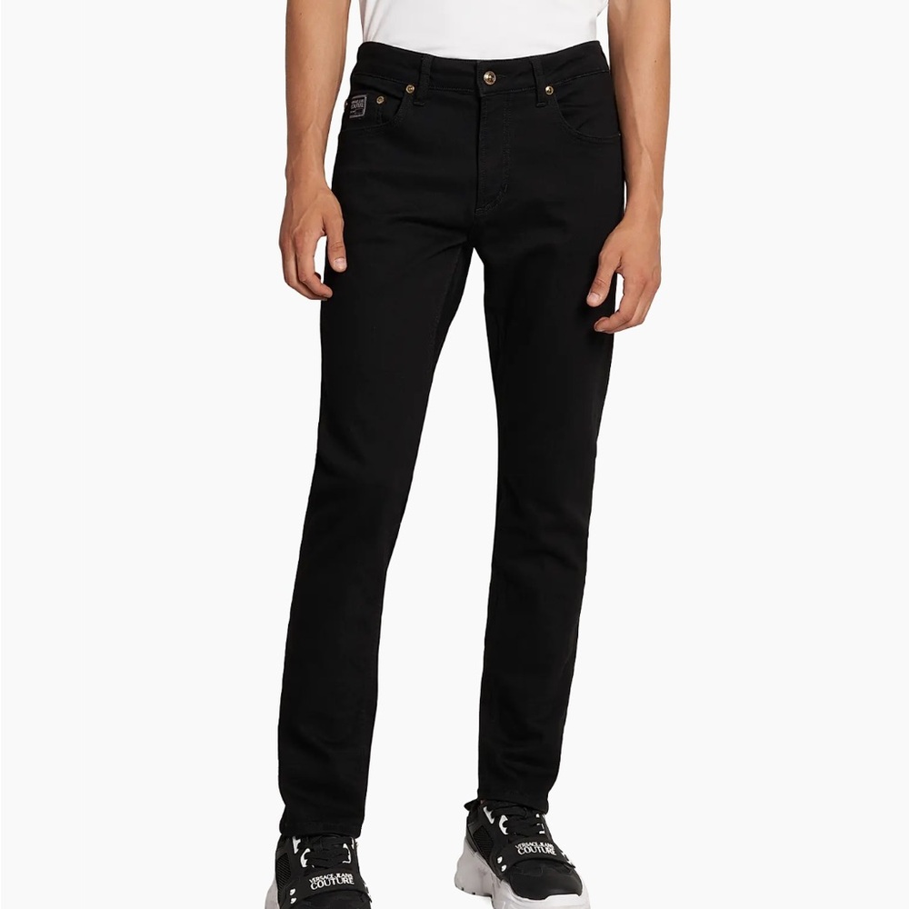 Versace Jeans Couture ~ Men’s Black Stretch Piece Number Jeans US 34 (Actual 33)